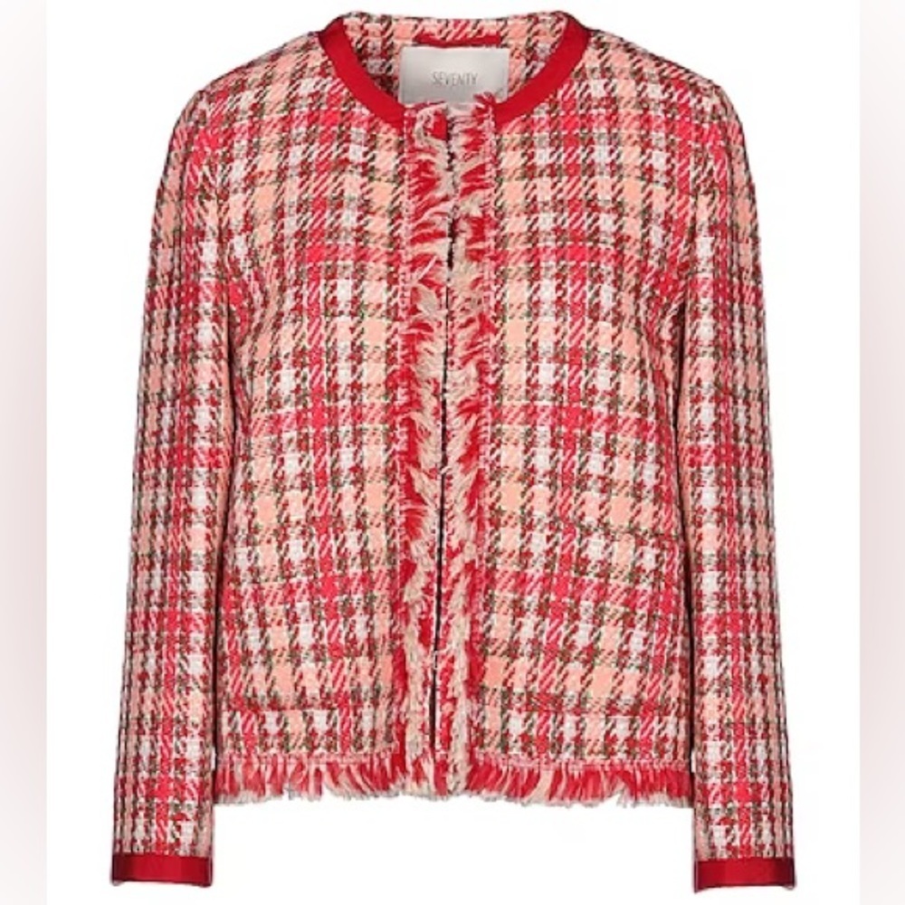 Seventy Sergio Tegon Pink Red Tweed Blazer